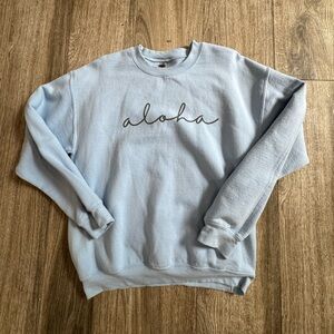 Light Blue Aloha Sweatshirt